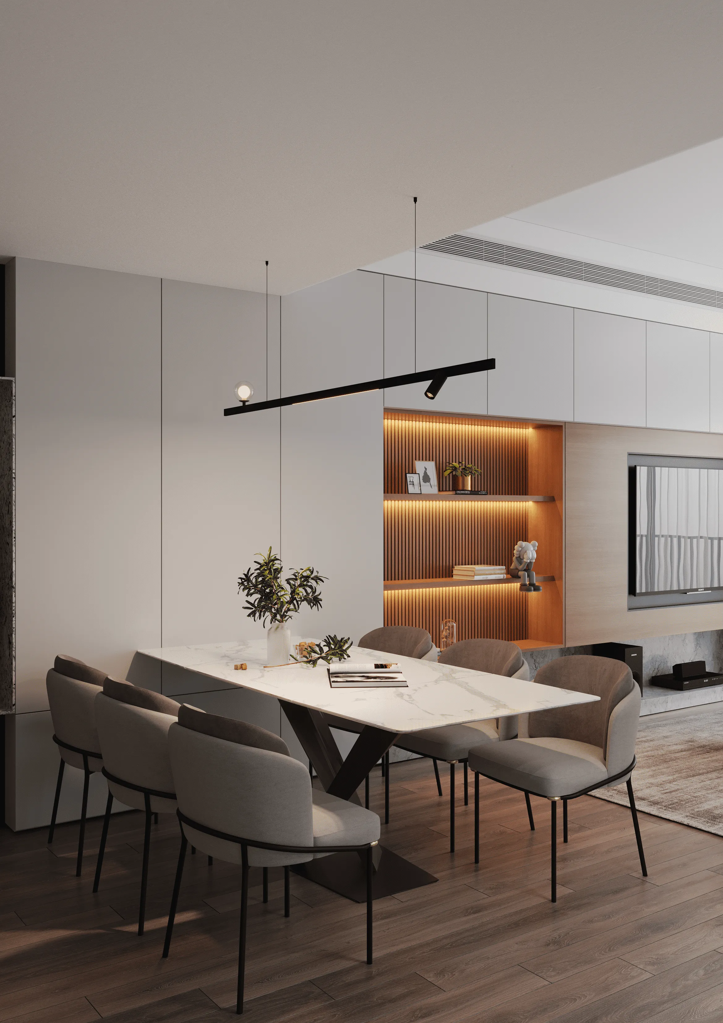 Шинопровод магнитный двусторонний Crystal Lux CLT 0.126 01 L2000 BL