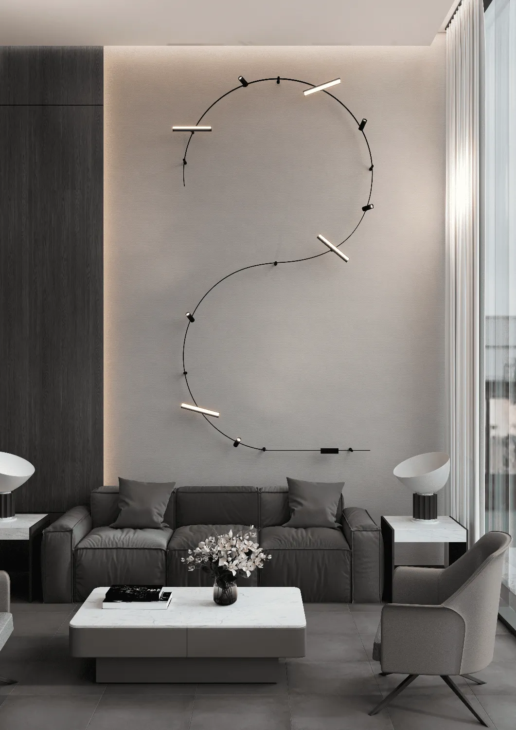 Шинопровод магнитный гибкий Crystal Lux CLT 0.117 01 L1000 BL
